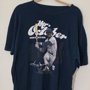 500 LEVEL Reggie Jackson Men's T-Shirt - Reggie Jackson Mr. October  XL